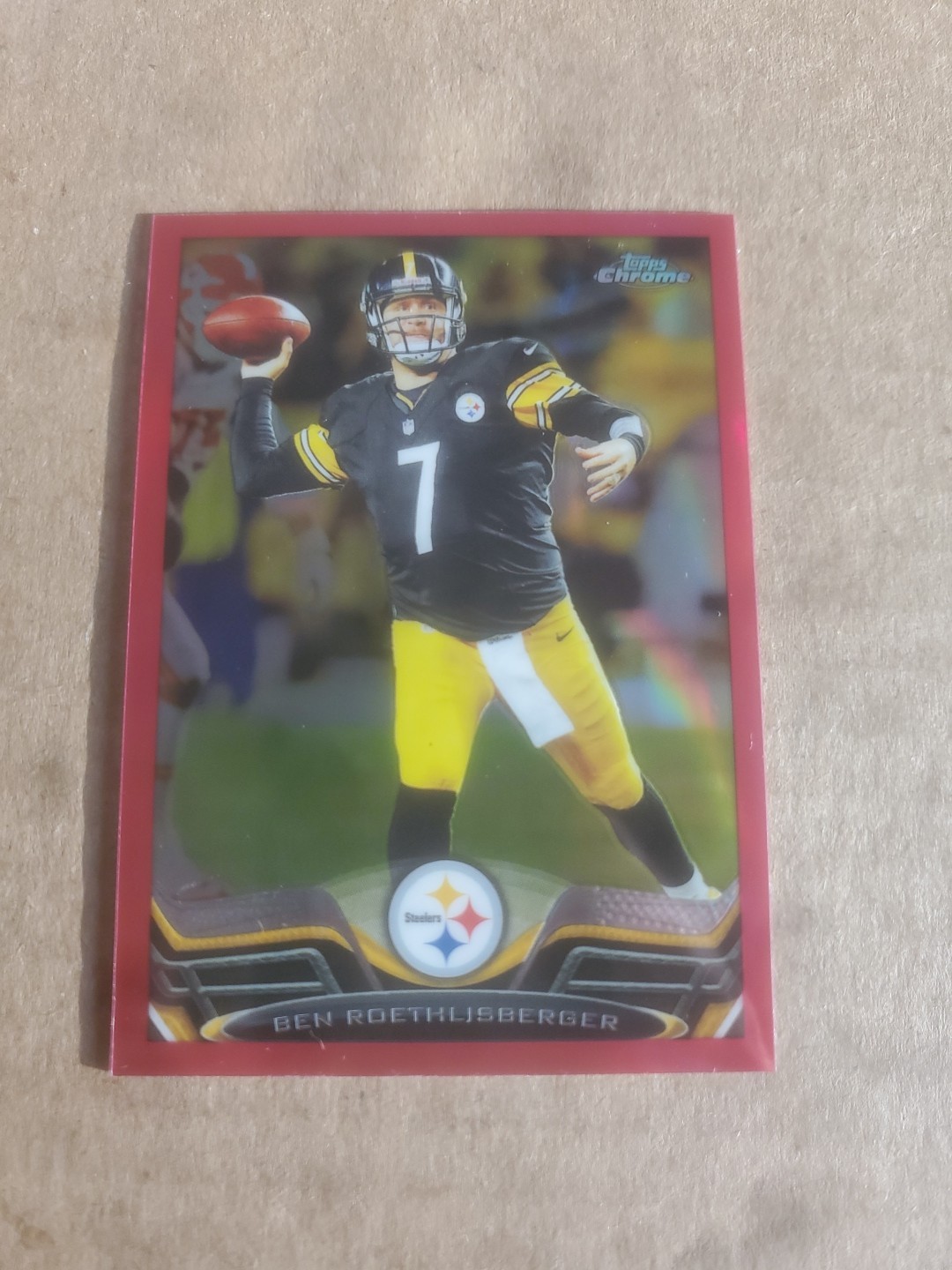 2013 Topps Chrome Ben Roethlisberger #52 Pink Refractor /399 Pittsburgh Steelers