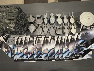 Eaglemoss Star Trek Enterprise Borg, Defiant Voyager Starfleet Command Lot