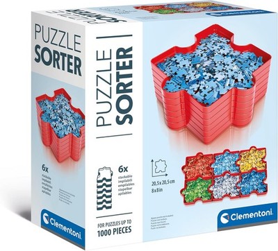 Clementoni Puzzlesortierer 6 Fächer Puzzle Sortierung bis 1000 Teile Mehrfarbig