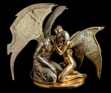 Fine Arts Home Decor Bronze Sculpture Figure Fallen Angel Eroticism Love Angel