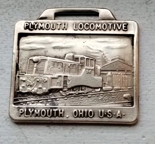 Plymouth Lokomotive Plymouth Ohio 52 Zug Lok Eisenbahn Bronze Uhrenanhänger - Bild 1 von 4
