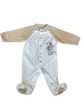 Vintage Carters 6 month Velour Teddy Bear One Piece Outfit