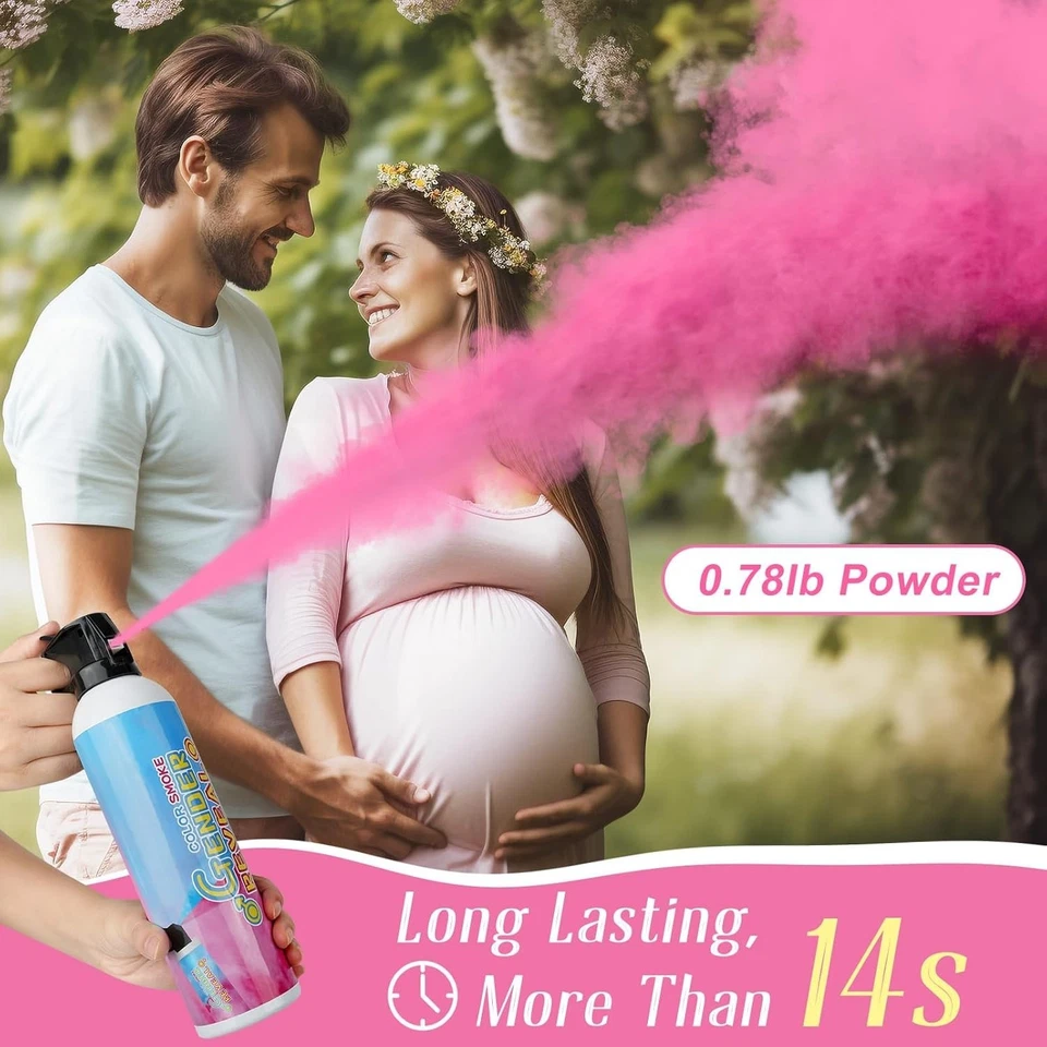 Merear Large Gender Reveal Fire Extinguisher  2 Packs Blue+2 Packs Pink=4packS - Image 4 of 4