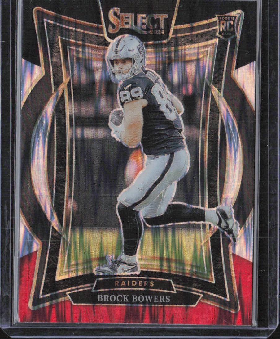 2024 Select - Concourse Brock Bowers #31 Black & Red Shock Prizm (RC) Rookie