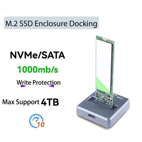 Adaptateur SSD d'accueil 10 Gbit/s M2 SATA NVMe vers USB 3.1 SATA NVMe Dual Pr6712 - Photo 7/7