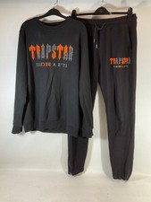 Trapstar Black Tracksuit Logo Print Drawstring Cuffed Set XL & L