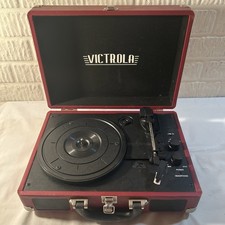 Red Victrola Record Player, No Power Cord, Untested