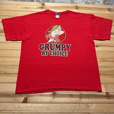 Vintage Y2K Disney Grumpy By Choice Dwarf Snow White Cartoon Graphic T-Shirt XL