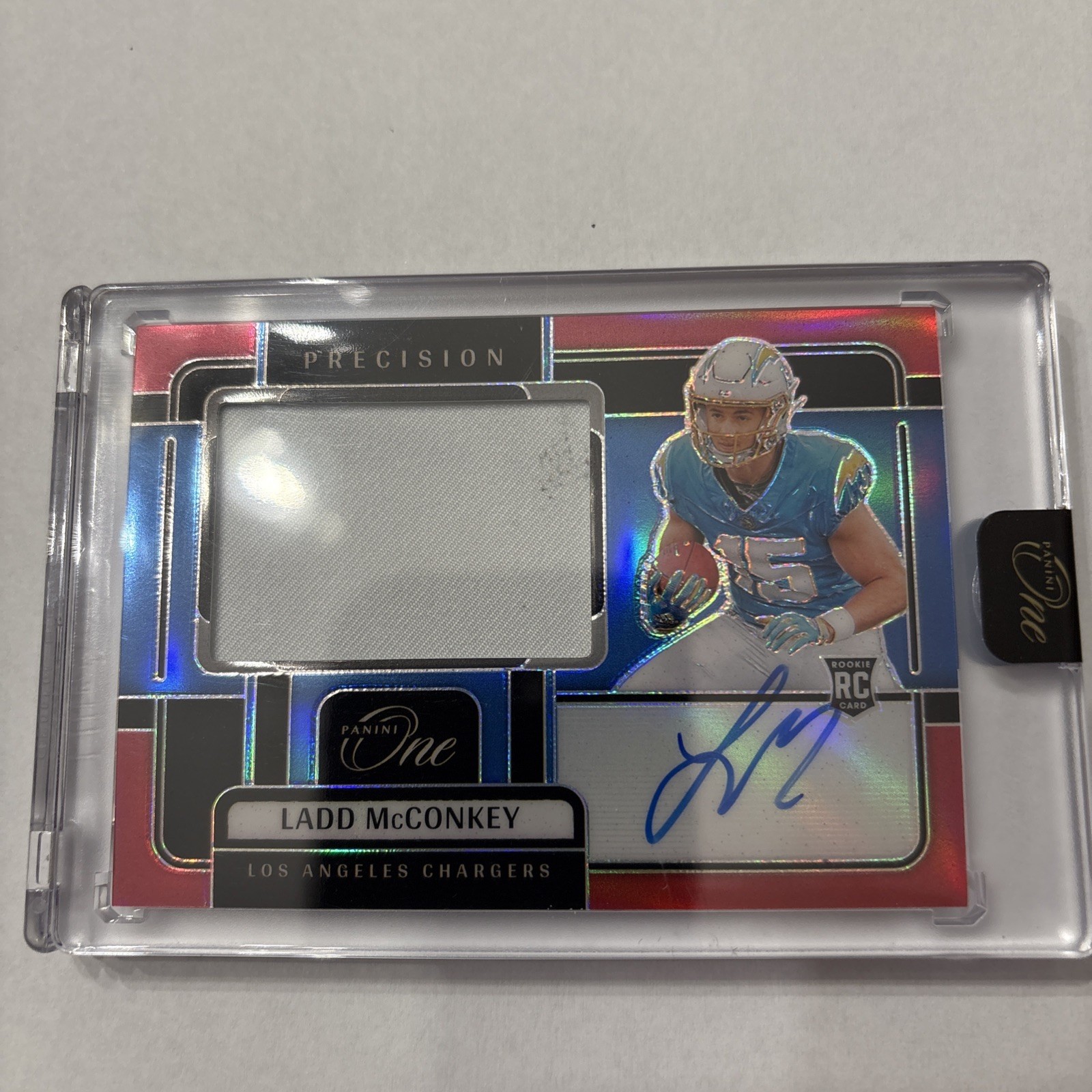 LADD MCCONKEY 2024 PANINI ONE PRECISION ROOKIE RPA Red RC AUTO 19/60