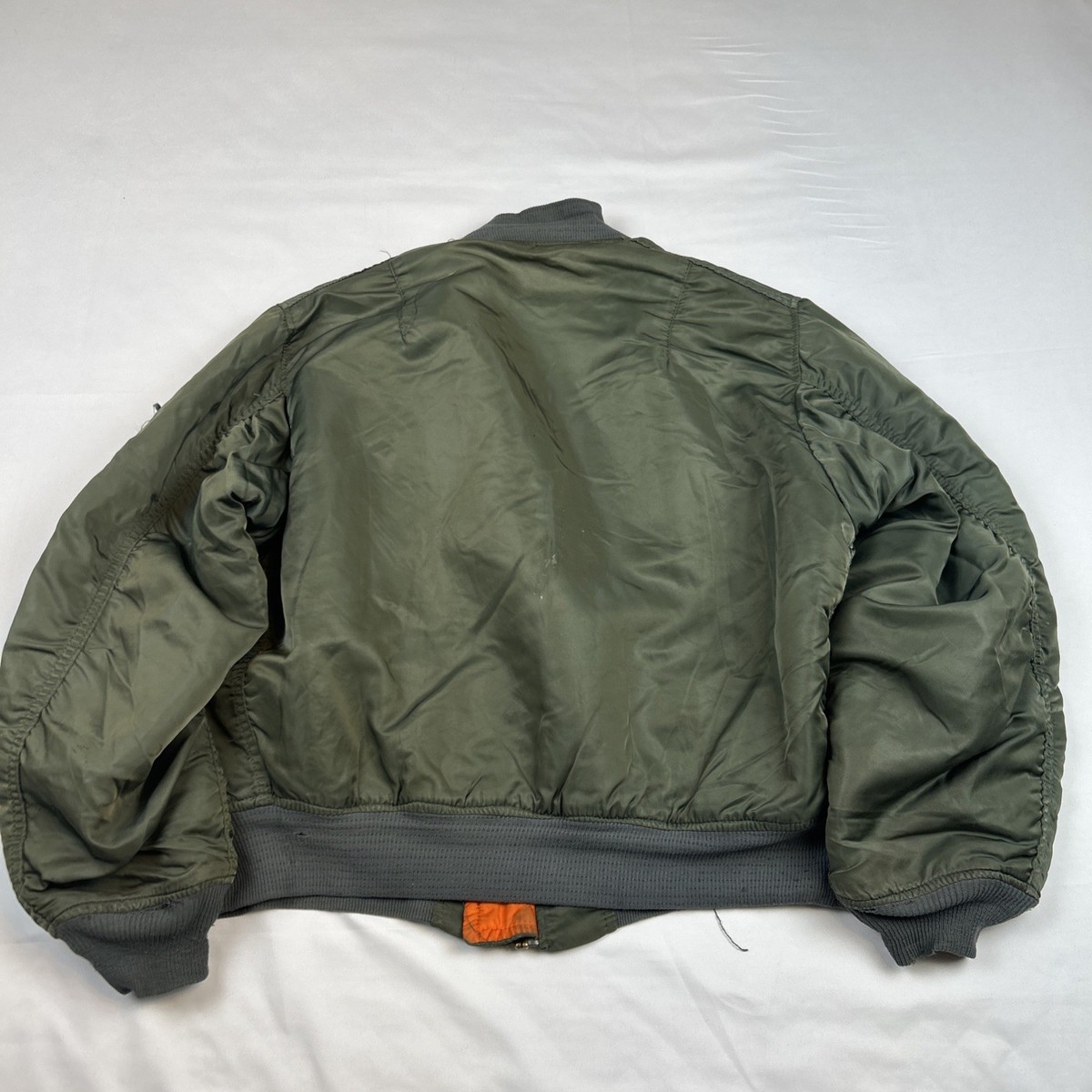 VTG ALPHA Industries 80s MA-1 Flyers Jacket Green Sz L Bomber