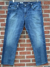 Adriano Goldschmied Mens 38x30 Blue Jean The Hero Relaxed Fit Denim Made in USA