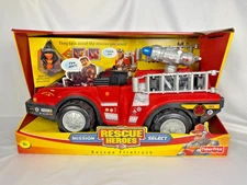Fisher Price Rescue Heroes Mission Select Rescue Firetruck -Lights & Sounds- New