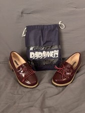 Dadawen Women's Burgundy Loafers size 6.5 US  Platform Lug Sole with Bag 