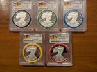 2018-W American Silver Eagle PCGS PR70 DCAM– 5 Coin Olympic Set –  First Strike