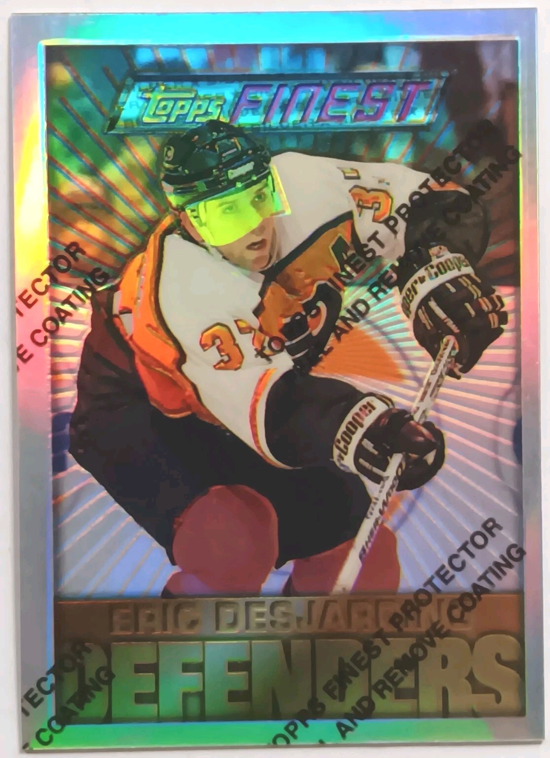 1995-96 Topps Finest Refractor Eric Desjardins Philadelphia Flyers 