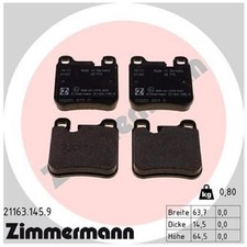 Satz Bremsbeläge Bremsklötze hinten für Porsche 911 964 | 24122468