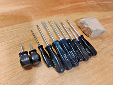 Snap On SSD USA Lot of 10 Black Hard Handle FPhillips & Slotted  Screwdrivers
