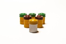 Six Empty Vintage Kodak Metal Film Canisters With Caps