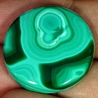 34.60Cts A+ 100% Natural Green Malachite Round Cabochon Gemstone 23MMX5MM