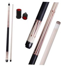 Pool Cue Stick for Adults, 58" Inch Pool Cue with 12.5mm Tip Hard Maple 2 White