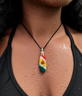 Pendentif de surfeur Rasta Africa Coco, coquille de mer, résine fait main pou...