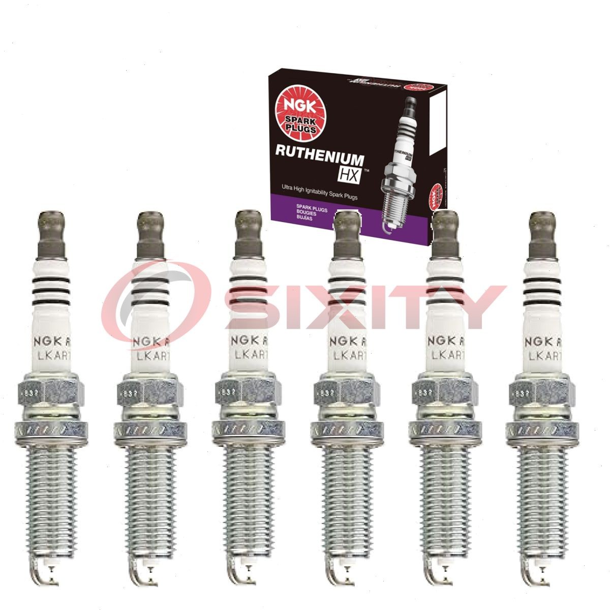 6 pc NGK Ruthenium HX Spark Plugs for 2015-2019 Ford F-150 2.7L V6 Ignition sb