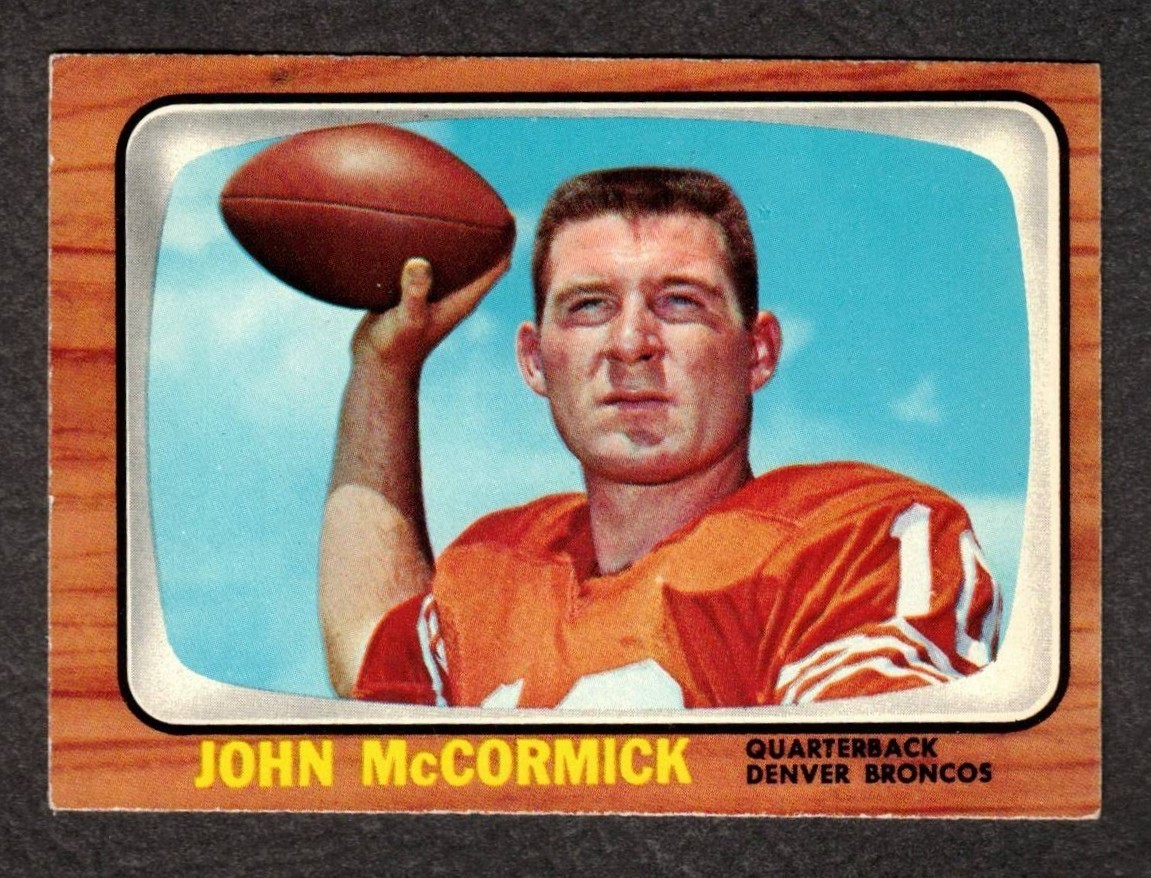 1966 Topps John McCormick #40 Denver Broncos EX