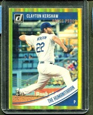 Clayton Kershaw Gold Press Proof /99 2018 Donruss LAD