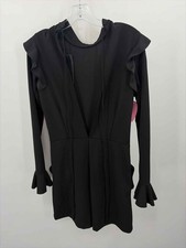 Pre-Owned Zara Black Size Medium Long Sleeve Romper