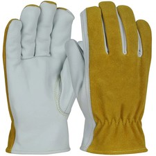 12 Pairs Premium Cow Split  Grain Leather Heavy Duty, Soft Grip, Durable Gloves