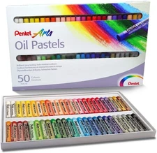50 Color Oil Pastel Set for Art Drawing Painting – Soft Blendable Sticks