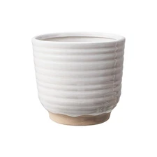 Better Homes & Gardens 6.5 inch White Katie Ceramic Planter Pot