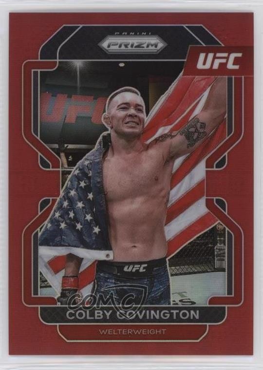 2022 Panini Prizm UFC Red Prizm 293/299 Colby Covington #121 1o2