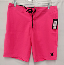 NWT Hurley Men's Board Shorts Swim Trunks Size 30 Neon Pink