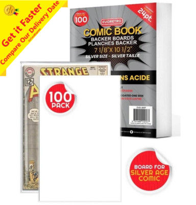 EVORETRO SILVER Size Comic Boards Pack of 100