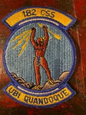 182 CSS UBI Quando Que Military Air Force Combat Support Service Uniform Patch
