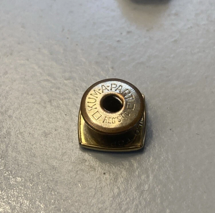 Par de gemelos vintage Kim-a-part Kum parte A oro 10kt Top B&W Co Pat’s 1923 Foto 4 de 4