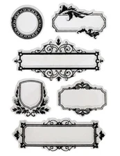 Forever in Time Clear Cling Rubber Stamp Elegant Frames and Name Tags