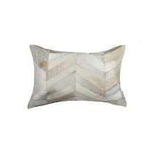 12 X 20 Natural Chevron Cowhide Throw Pillow