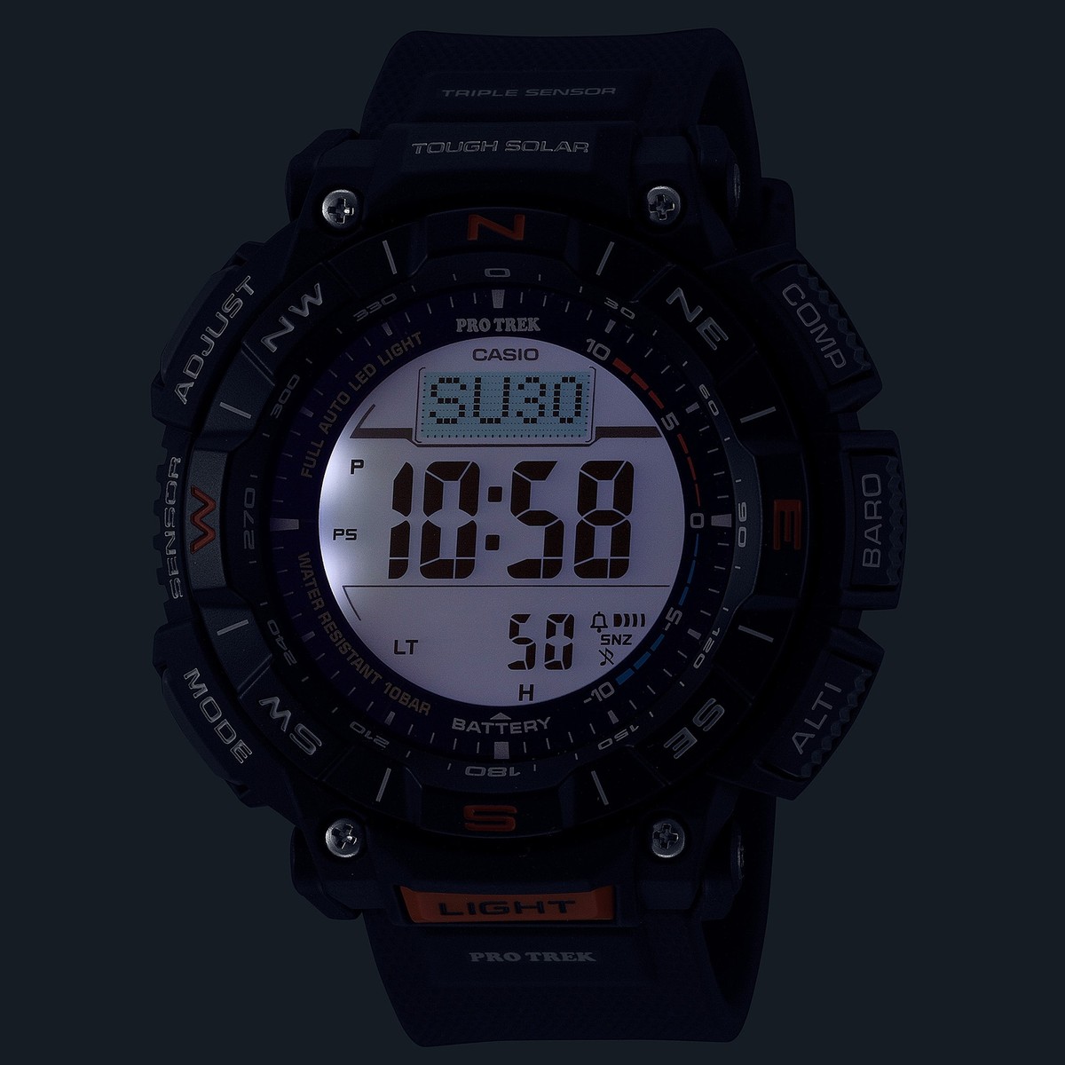 CASIO PRO TREK PRG-340-1JF Climber Line Compass Solar Digital 