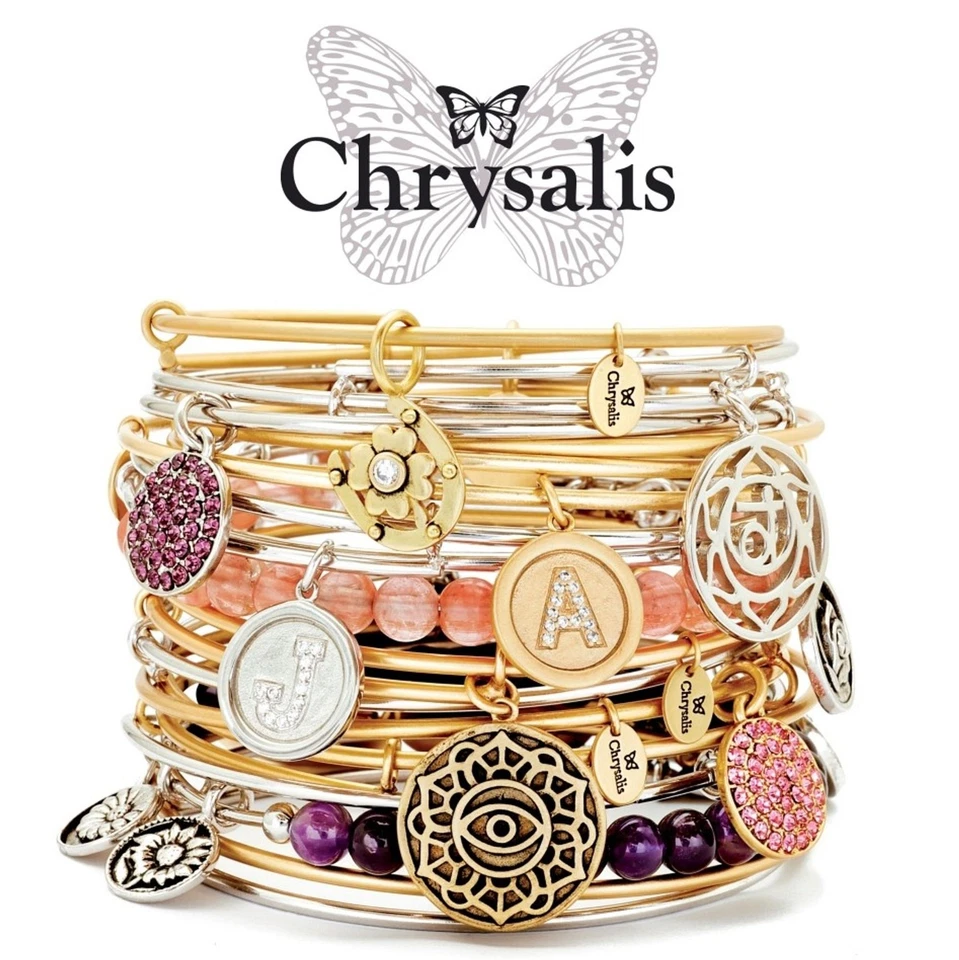 Chrysalis CRBT05XSP Damen Armreif Initials Collection Buchstabe X silber weiß - Bild 2 von 3