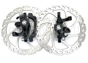 Hayes MX Comp Mechanical Disc Brake Set Front and Rear Black W/ 160mm Rotors