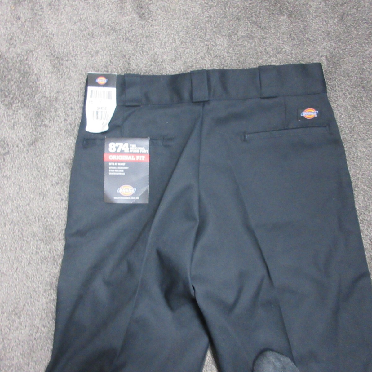 Dickies 874 Pants Mens 34 x 32 Gray Original Fit Work New | eBay