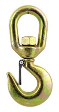 NEW 2 Ton Heavy Duty Drop Forged Carbon Steel Swivel Eye Hook w/ Latch G70 7.5"