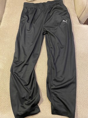 Boys Puma Black Athletic Pants XL