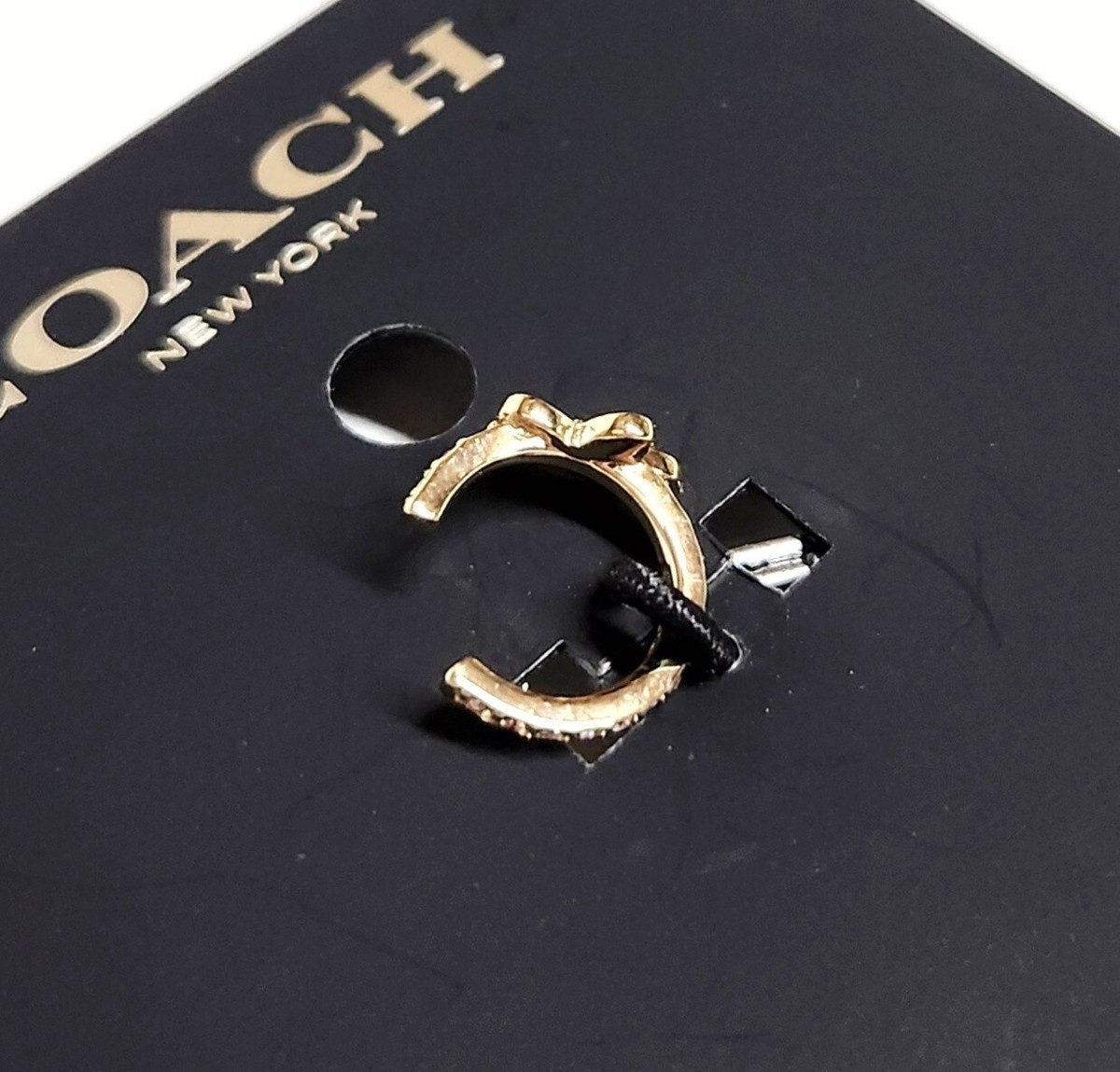 Coach Pave Butterfly Ear Cuff One Size Pink Clear Goldtone