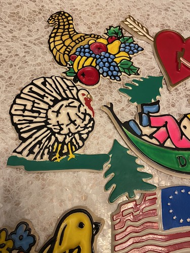 Vintage Variety Hand Painted (21) Refrigerator Magnets - Picture 2 of 7