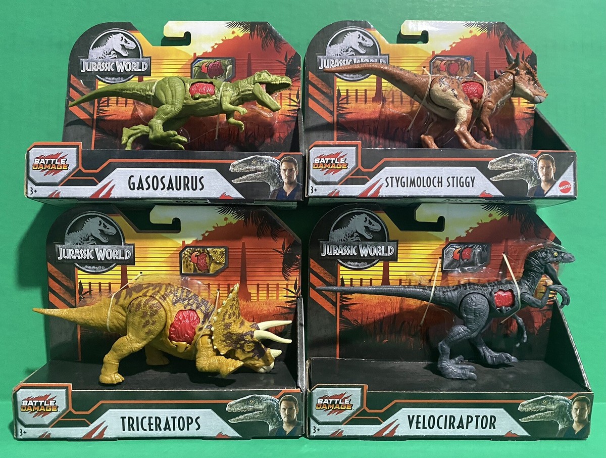 Jurassic World Primal Attack Battle Damage Lot Of 4
