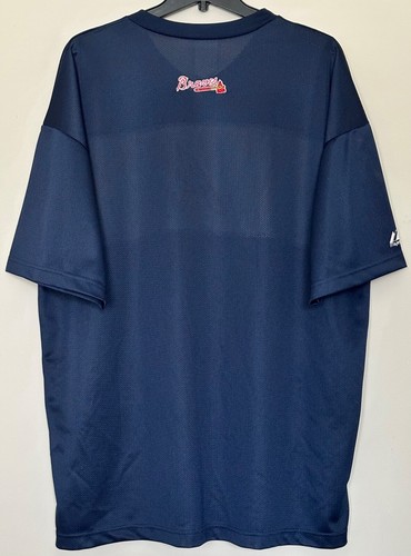 Camiseta de béisbol de los Atlanta Braves para hombre talla XL corte GRANDE azul blanco logotipo cosido - Imagen 7 de 8
