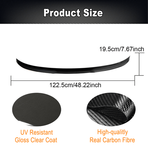 DRY Carbon Heckspoiler Spoiler Flügel Lippe Passt für BMW G20 320i M340i G80 M3 - Picture 7 of 15